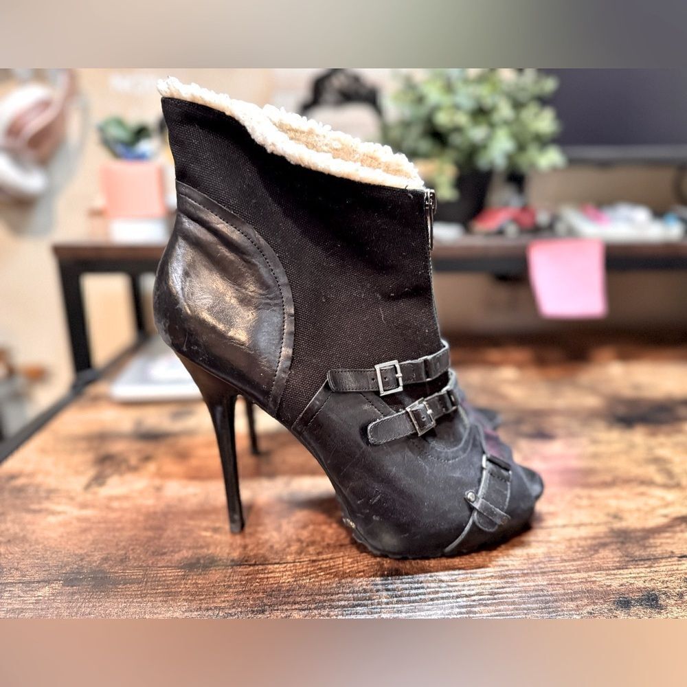 Aldo Sherpa Lined Heeled Moto Booties size 41eu (10US)